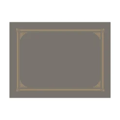 Geographics Awards & Certificates<Classic Linen Certificate Holders, 8.5" x 11", Gray/Gold, 6/Pack (49323)