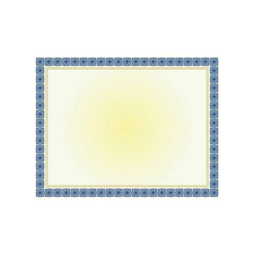 Geographics Awards & Certificates<Kensington Graduation Certificates, 8.5" x 11", Blue and Gold, 15/Pack (48673)