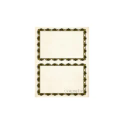 Geographics Awards & Certificates<2-UP Crown Gold Mini Certificates, 8.5" x 11", Gold, 30/Pack (48767)