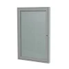 Ghent Bulletin<24" H x 18" W Enclosed Vinyl Bulletin Board with Satin Frame, 1 Door (PA12418VX-193)