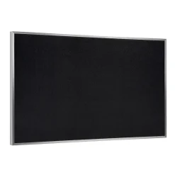 Ghent Bulletin<4' H x 6' W Recycled Bulletin Board with Aluminum Frame, Black (ATR46-BK)