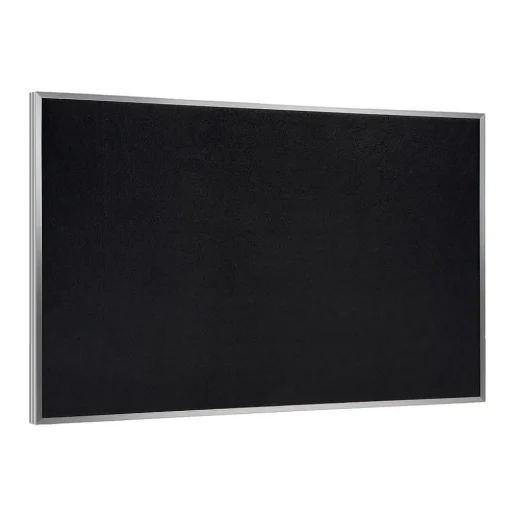 Ghent Bulletin<4' H x 6' W Recycled Bulletin Board with Aluminum Frame, Black (ATR46-BK)