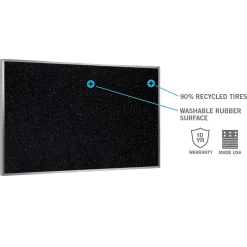Ghent Bulletin<4' H x 6' W Recycled Bulletin Board with Aluminum Frame, Black (ATR46-BK)