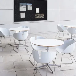 Ghent Bulletin<4' H x 6' W Recycled Bulletin Board with Aluminum Frame, Black (ATR46-BK)