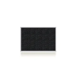 Ghent Bulletin<3' H x 4' W Recycled Bulletin Board with Aluminum Frame, Confetti (ATR34-CF)