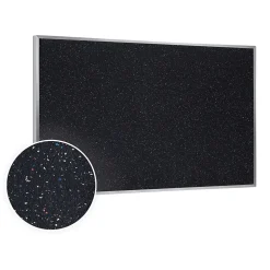 Ghent Bulletin<3' H x 4' W Recycled Bulletin Board with Aluminum Frame, Confetti (ATR34-CF)