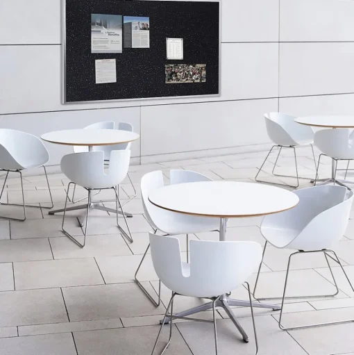 Ghent Bulletin<3' H x 4' W Recycled Bulletin Board with Aluminum Frame, Confetti (ATR34-CF)
