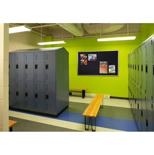 Ghent Bulletin<3' H x 4' W Recycled Bulletin Board with Aluminum Frame, Confetti (ATR34-CF)