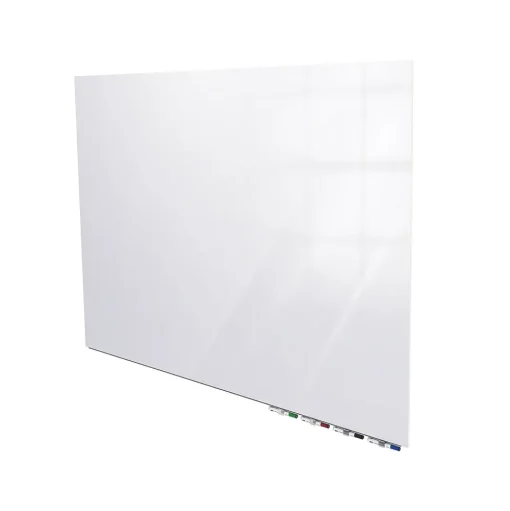Ghent Dry Erase<Aria Low Profile Glass Whiteboard, 4'H x 5'W, White (ARIASN45WH)