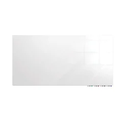 Ghent Dry Erase<Aria Low Profile Glass Whiteboard, 4'H x 5'W, White (ARIASN45WH)