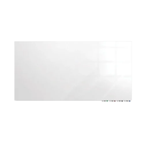 Ghent Dry Erase<Aria Low Profile Glass Whiteboard, 4'H x 5'W, White (ARIASN45WH)