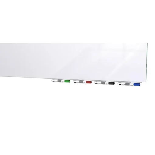Ghent Dry Erase<Aria Low Profile Glass Whiteboard, 4'H x 5'W, White (ARIASN45WH)