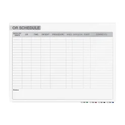 Ghent Dry Erase<Aria OR Schedule Glass Dry-Erase Whiteboard, 4'H x 8'W (GRPARIASN13S-48)
