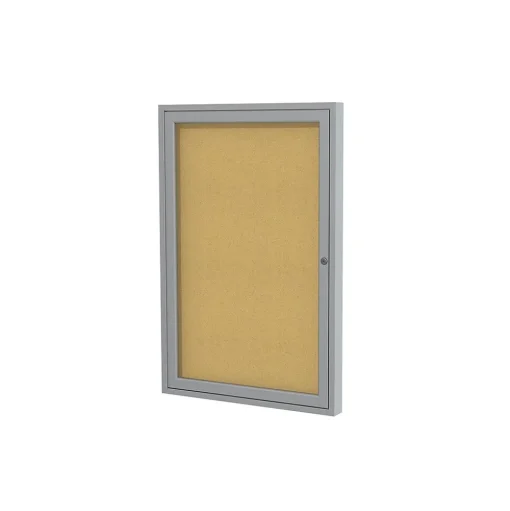 Ghent Bulletin<Cork Enclosed Bulletin Board, Aluminum Frame, 3'H x 2'W (PA13624K)