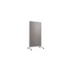 Ghent Dry Erase<EZ Glass Mobile Dry-Erase Whiteboard, Aluminum Frame, 75"H x 38"W (EZ1NA7538SK)