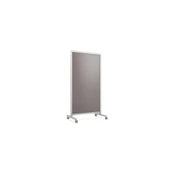 Ghent Dry Erase<EZ Glass Mobile Dry-Erase Whiteboard, Aluminum Frame, 75"H x 38"W (EZ1NA7538SK)