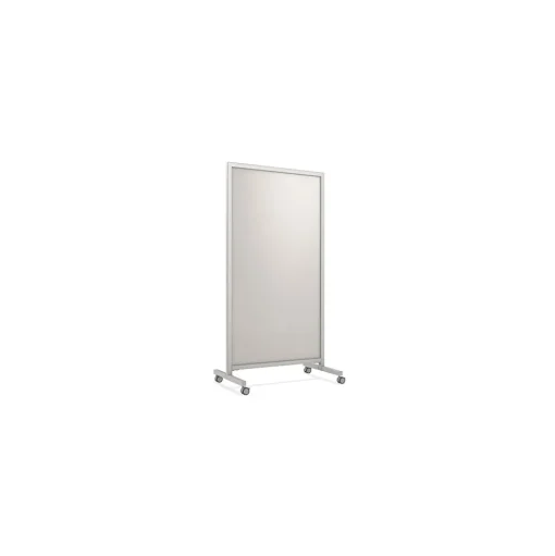 Ghent Dry Erase<EZ Glass Mobile Dry-Erase Whiteboard, Aluminum Frame, 75"H x 38"W (EZ1NA7538BG)