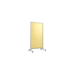 Ghent Dry Erase<EZ Glass Mobile Dry-Erase Whiteboard, Aluminum Frame, 75"H x 38"W (EZ1NA7538YW)
