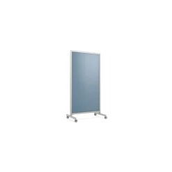 Ghent Dry Erase<EZ Magnetic Glass Mobile Dry-Erase Whiteboard, Aluminum Frame, 75"H x 38"W (EZ1MA7538DM)