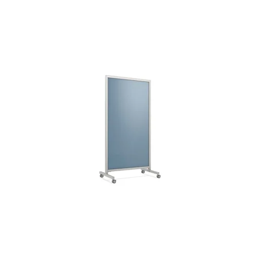 Ghent Dry Erase<EZ Magnetic Glass Mobile Dry-Erase Whiteboard, Aluminum Frame, 75"H x 38"W (EZ1MA7538DM)