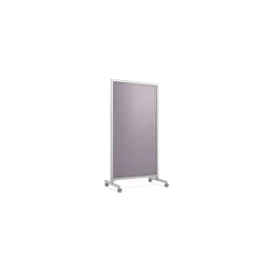 Ghent Dry Erase<EZ Magnetic Glass Mobile Dry-Erase Whiteboard, Aluminum Frame, 75"H x 38"W (EZ1MA7538GP)