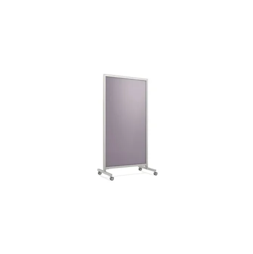 Ghent Dry Erase<EZ Magnetic Glass Mobile Dry-Erase Whiteboard, Aluminum Frame, 75"H x 38"W (EZ1MA7538GP)