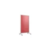 Ghent Dry Erase<EZ Magnetic Glass Mobile Dry-Erase Whiteboard, Aluminum Frame, 75"H x 38"W (EZ1MA7538RS)