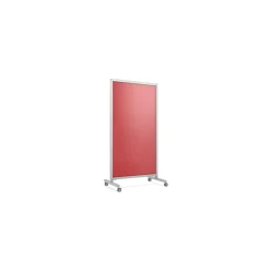 Ghent Dry Erase<EZ Magnetic Glass Mobile Dry-Erase Whiteboard, Aluminum Frame, 75"H x 38"W (EZ1MA7538RS)