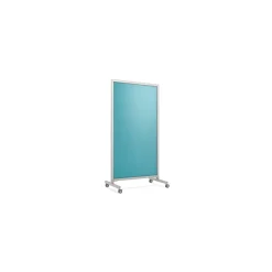 Ghent Dry Erase<EZ Magnetic Glass Mobile Dry-Erase Whiteboard, Aluminum Frame, 75"H x 38"W (EZ1MA7538BE)