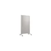 Ghent Dry Erase<EZ Magnetic Glass Mobile Dry-Erase Whiteboard, Aluminum Frame, 75"H x 38"W (EZ1MA7538GY)