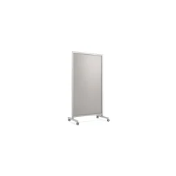 Ghent Dry Erase<EZ Magnetic Glass Mobile Dry-Erase Whiteboard, Aluminum Frame, 75"H x 38"W (EZ1MA7538GY)