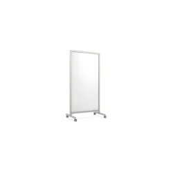 Ghent Dry Erase<EZ Mobile Glass Dry-Erase Whiteboard, Aluminum Frame, 75"H x 38"W (EZ1NA7538WH)
