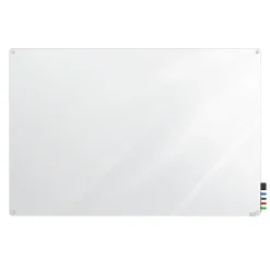 Ghent Dry Erase<Harmony Glass Whiteboard with Radius Corners, 4'H x 5'W (HMYRN45WH)