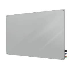 Ghent Dry Erase<Harmony 4'H x 6'W Glass Whiteboard with Square Corners, Gray (HMYSN46GY)