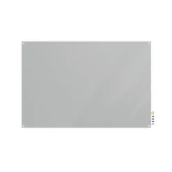 Ghent Dry Erase<Harmony 4'H x 6'W Glass Whiteboard with Square Corners, Gray (HMYSN46GY)