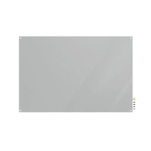 Ghent Dry Erase<Harmony 4'H x 6'W Glass Whiteboard with Square Corners, Gray (HMYSN46GY)