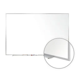 Ghent Dry Erase<Magnetic Porcelain Whiteboard, Aluminum Frame, 3' H x 4' W (M1-34-1)
