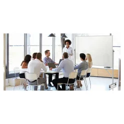 Ghent Dry Erase<Melamine Dry-Erase Whiteboard, Aluminum Frame, 4' x 3' (ARMM34)