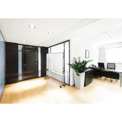 Ghent Dry Erase<Nexus IdeaWall 76"H x 76"W Mobile 2-Sided Porcelain Magnetic Whiteboard (NEX206MW-FR)