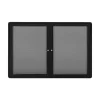 Ghent Bulletin<Ovation Fabric Enclosed Bulletin Board, Black Frame, 3'H x 4'W (OVK2-F91)