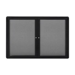Ghent Bulletin<Ovation Fabric Enclosed Bulletin Board, Black Frame, 3'H x 4'W (OVK2-F91)