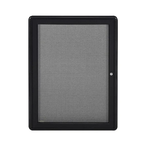 Ghent Bulletin<Ovation Fabric Enclosed Bulletin Board, Black Frame, 2'H x 3'W (OVK1-F91)