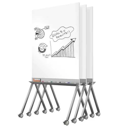 Ghent Dry Erase<Roam Laminate Dry-Erase Whiteboard, Aluminum Frame, 4' x 3' (RM36SAWHN)