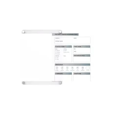 Ghent Dry Erase<Slide Changeable Patient Room Glass Dry-Erase Whiteboard, 36"H x 24" W (GRPHMYRNFM11P-23-12V)