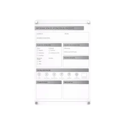 Ghent Dry Erase<Slide Changeable Patient Room Glass Dry-Erase Whiteboard, 36"H x 24" W (GRPHMYRNFM11P-23-12V)