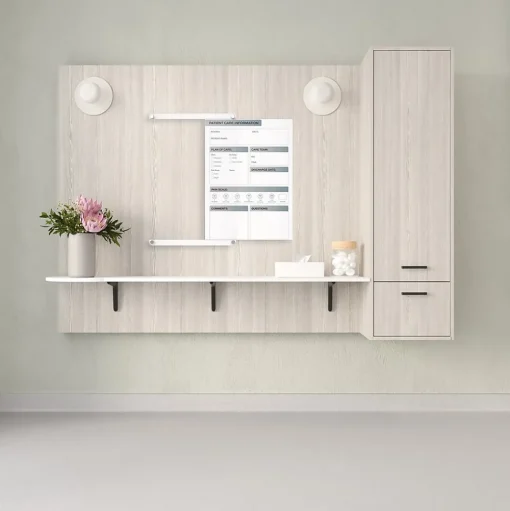 Ghent Dry Erase<Slide Changeable Patient Room Glass Dry-Erase Whiteboard, 36"H x 24" W (GRPHMYRNFM11P-23-12V)