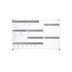 Ghent Dry Erase<Slide Changeable Patient Room Glass Dry-Erase Whiteboard, 24"H x 36"W (GRPHMYRNFM11P-23-12H)