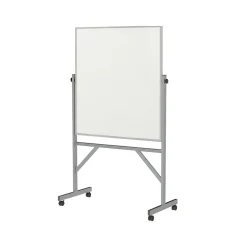 Ghent Dry Erase<Steel Mobile Dry-Erase Whiteboard, Aluminum Frame, 4' x 3' (ARMM43)