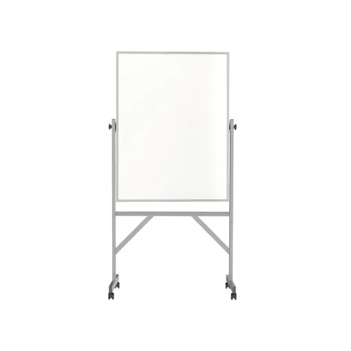 Ghent Dry Erase<Steel Mobile Dry-Erase Whiteboard, Aluminum Frame, 4' x 3' (ARMM43)