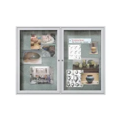 Ghent Bulletin<Vinyl Enclosed Bulletin Board, Satin Frame, 3'H x 4'W (PA23648VX-193)